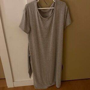 Casual Gray T-Shirt Dress